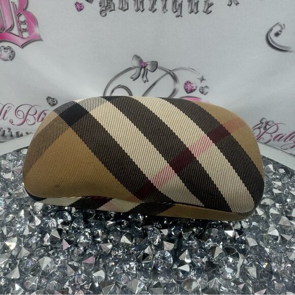 Burberry sunglasses case nova check print tan Plaid Women\'s Sunglasses Case main image 6